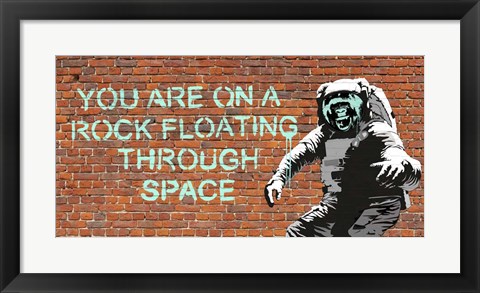 Framed Floating Through Space Print