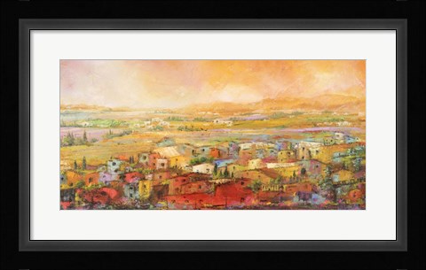 Framed Villaggio delle Colline Print