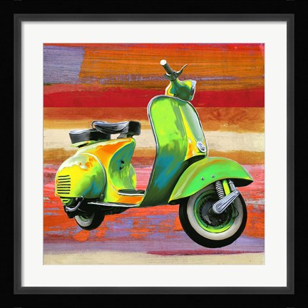 Framed Pop Scooter I Print