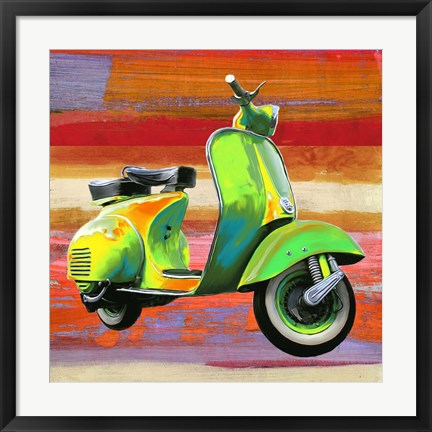Framed Pop Scooter I Print