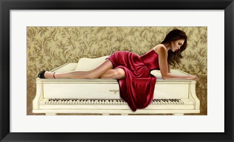 Framed Woman in Red Print