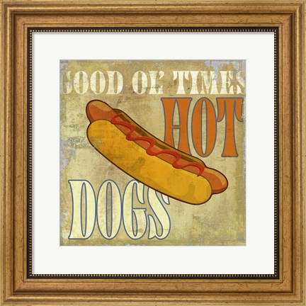 Framed Hot Dog Print