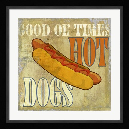 Framed Hot Dog Print