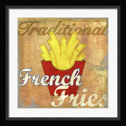 Framed French Fries Print