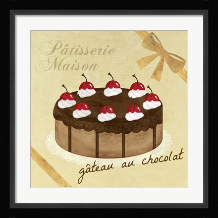 Framed Gateau au Chocolat Print