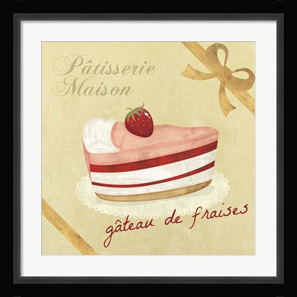 Framed Gateau de Fraises Print