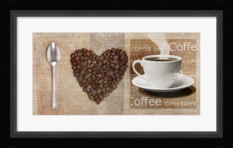 Framed I Love Coffee Print