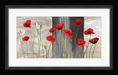 Framed Country Poppies Print