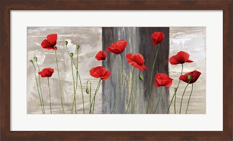 Framed Country Poppies Print