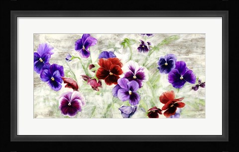 Framed Field of Pansies Print