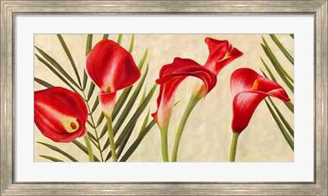 Framed Red Callas Print