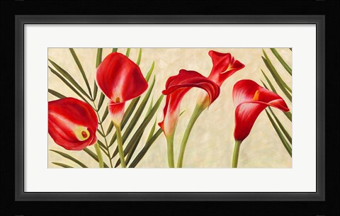 Framed Red Callas Print