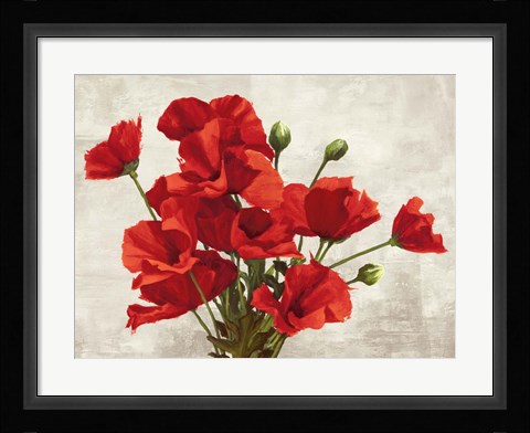 Framed Bouquet of Poppies Print