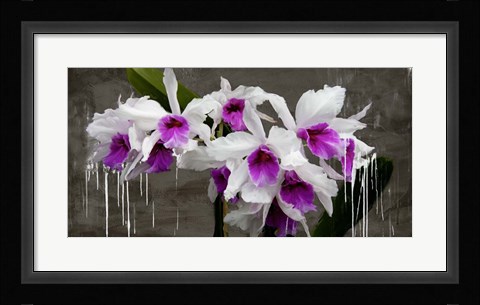Framed Orchid Blackboard Print