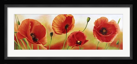 Framed Poppies in the Wind Print