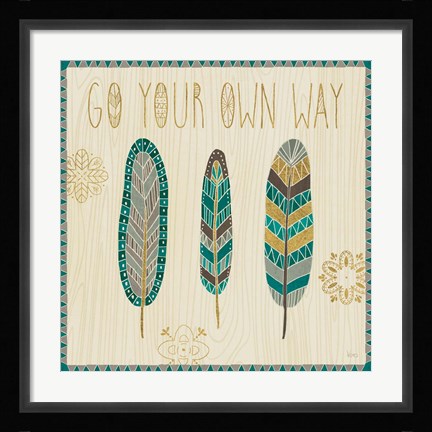 Framed Cool Feathers III Print