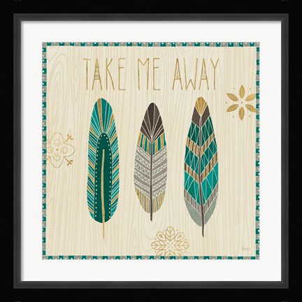 Framed Cool Feathers IV Print