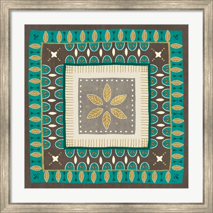 Framed Cool Feathers Tiles IV Print