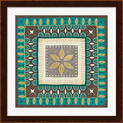 Framed Cool Feathers Tiles IV Print