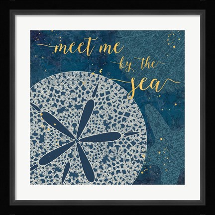 Framed Coastal Lace I Print