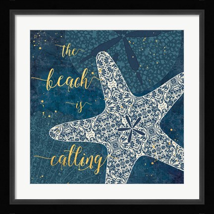 Framed Coastal Lace II Print