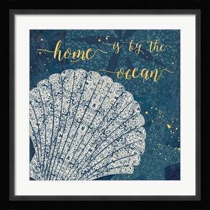 Framed Coastal Lace III Print