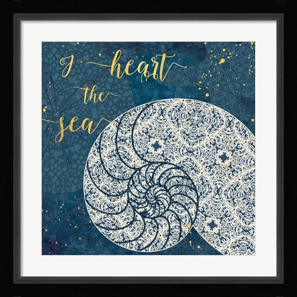Framed Coastal Lace IV Print