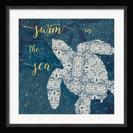 Framed Coastal Lace VI Print