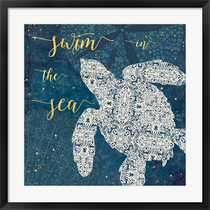 Framed Coastal Lace VI Print