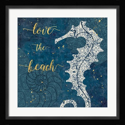 Framed Coastal Lace VII Print