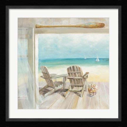 Framed Seaside Morning Crop Print