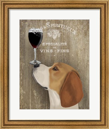 Framed Dog Au Vin Beagle Print