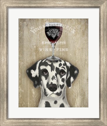 Framed Dog Au Vin Dalmatian Print