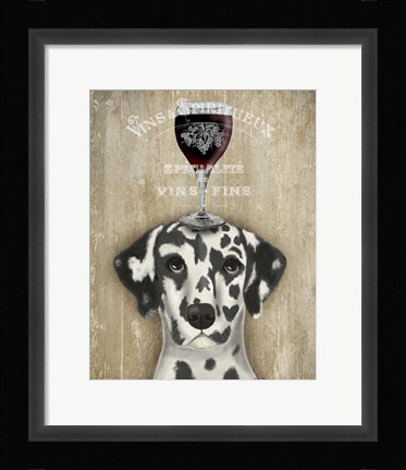 Framed Dog Au Vin Dalmatian Print
