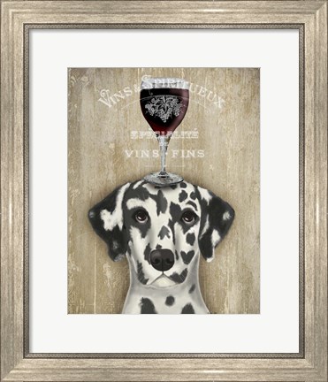 Framed Dog Au Vin Dalmatian Print