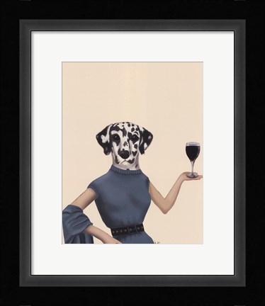 Framed Dalmatian Wine Snob Print