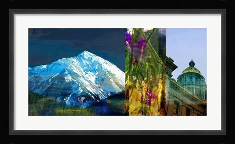 Framed Denver Panorama I Print