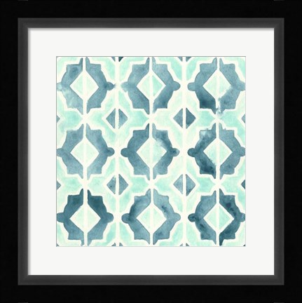 Framed Ocean Tile V Print