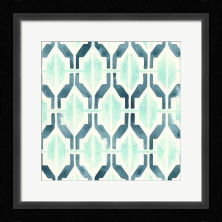Framed Ocean Tile VI Print