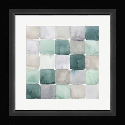 Framed Watercolor Window Panes II Print