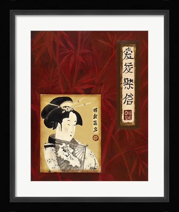 Framed Geisha I Print