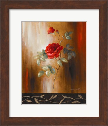 Framed Crimson Rose II Print