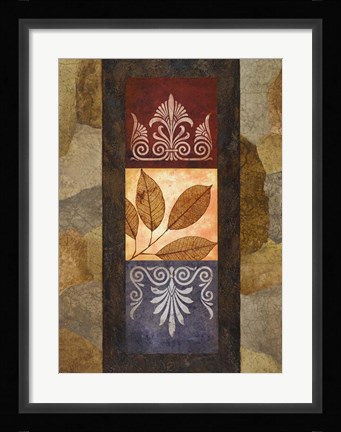 Framed Golden Leaves I Print