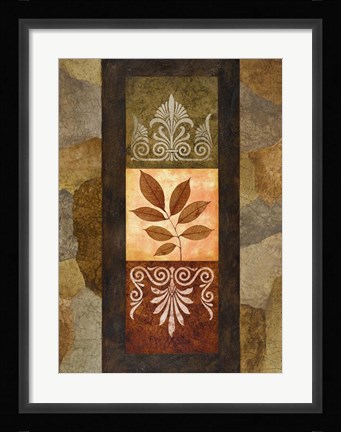 Framed Golden Leaves II Print