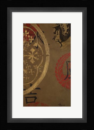 Framed Asian Shield II Print