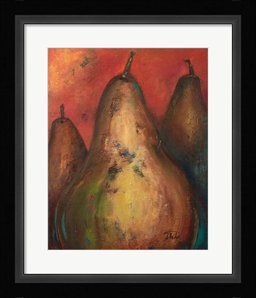Framed Pear I Print