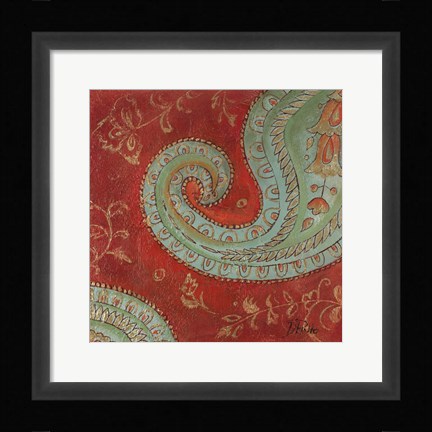 Framed Paisley Wave II Print