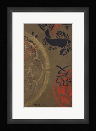 Framed Koi Shield II Print