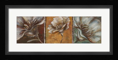 Framed Three Poppies I Print