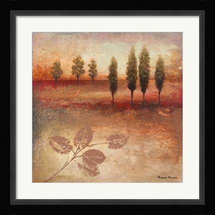 Framed Warm Textural Landscape II Print
